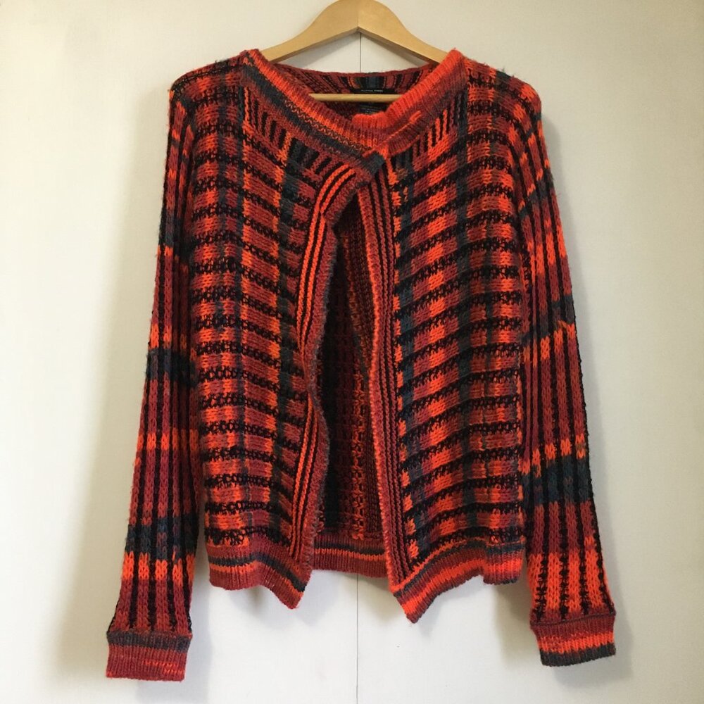 VTG Retro Hippie Alison Sheri Knit Shawl Sweater - Small